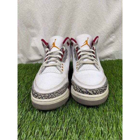 Men's Size 10 - Nike Air Jordan 3 Retro "Cardinal Red" Mid Top Basketball Shoes - Picture 2 of 9